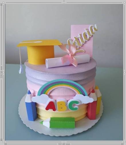 Arquivo de corte topo de bolo Formatura