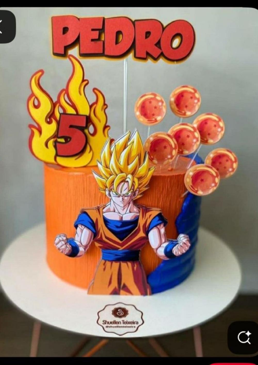 Arquivo de corte topo de bolo Dragon Ball Z