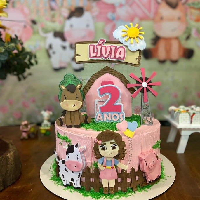 Arquivo de corte topo de bolo Fazendinha