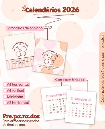 Arquivo de corte Calendário 2026