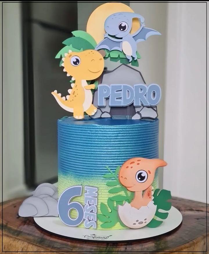 Arquivo de corte topo de bolo Dinossauro