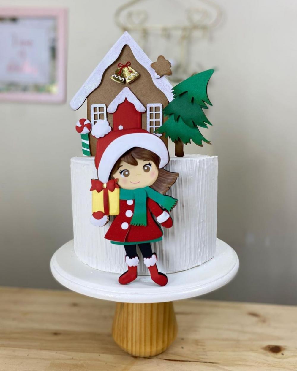 Arquivo de corte topo de bolo Natal