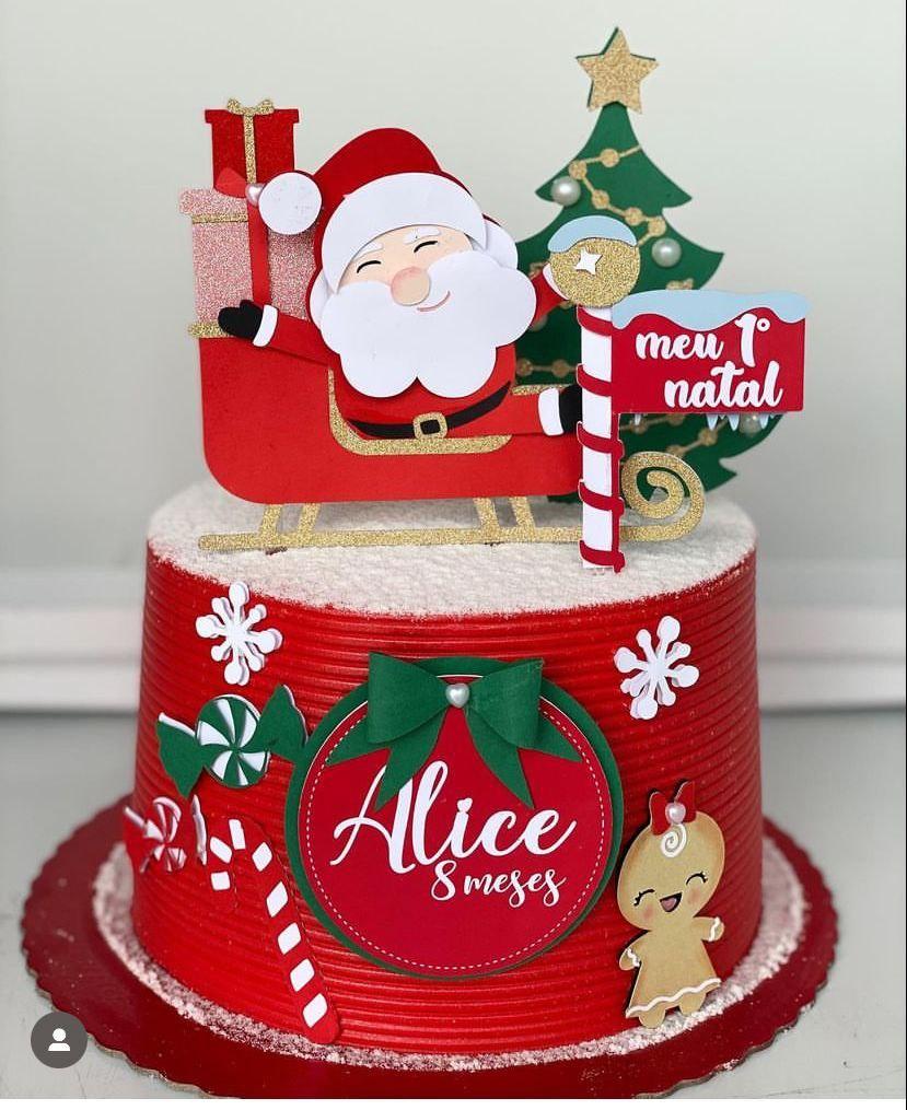 Arquivo de corte topo de bolo Natal