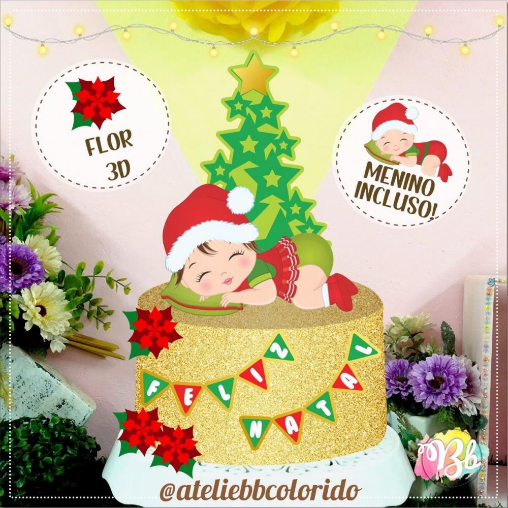 Arquivo de corte topo de bolo Natal