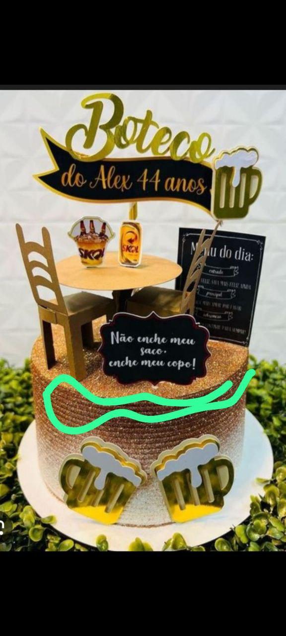 Arquivo de corte topo de bolo Boteco