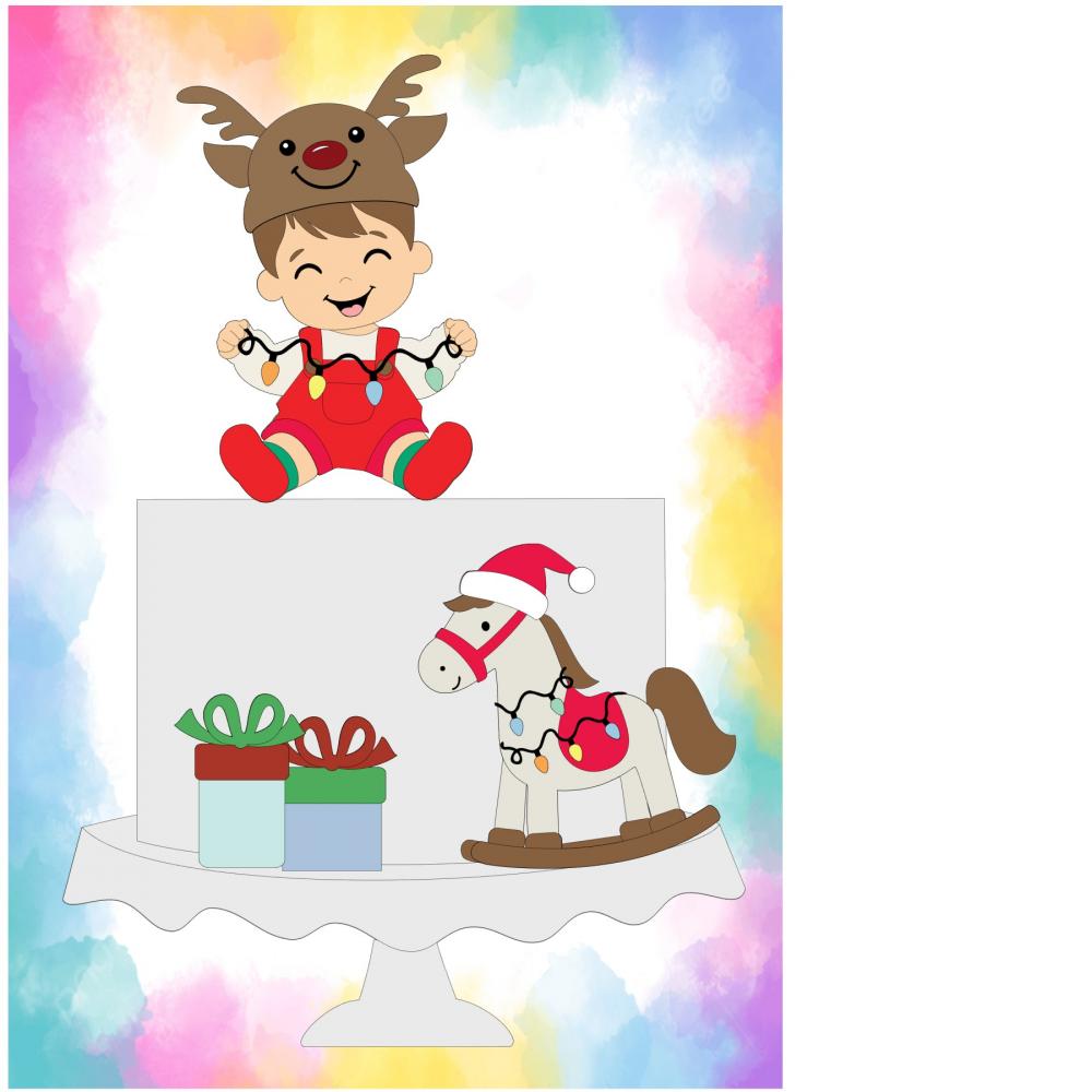 Arquivo de corte topo de bolo Natal