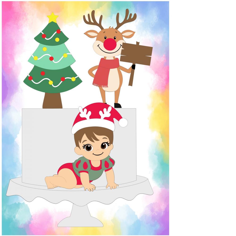 Arquivo de corte topo de bolo Natal