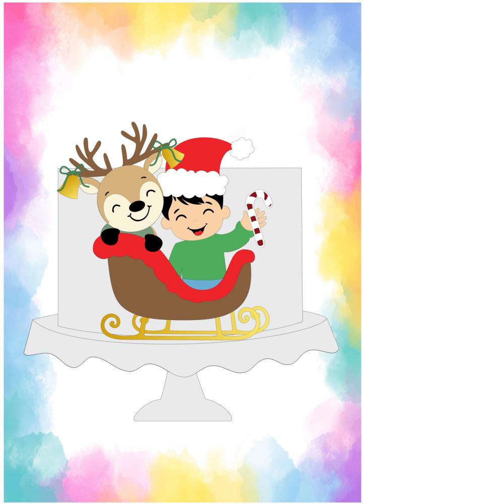 Arquivo de corte topo de bolo Natal