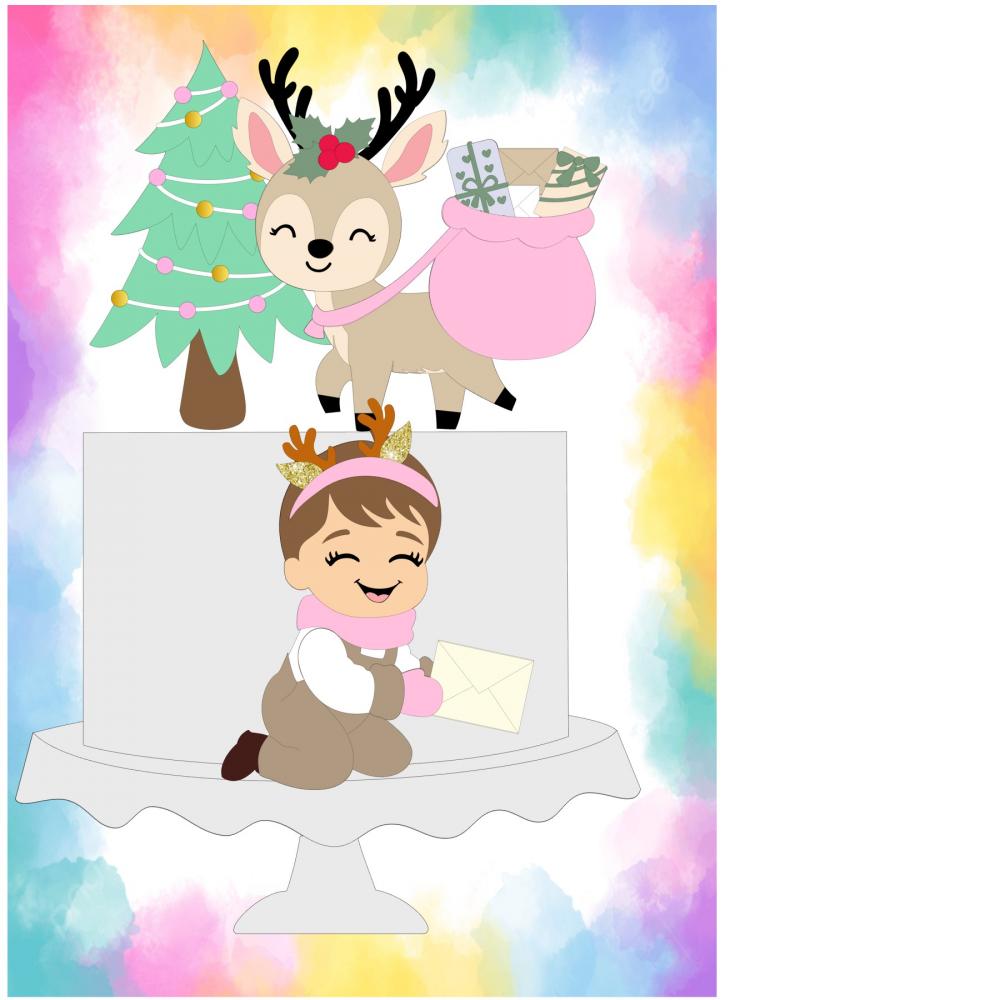 Arquivo de corte topo de bolo Natal