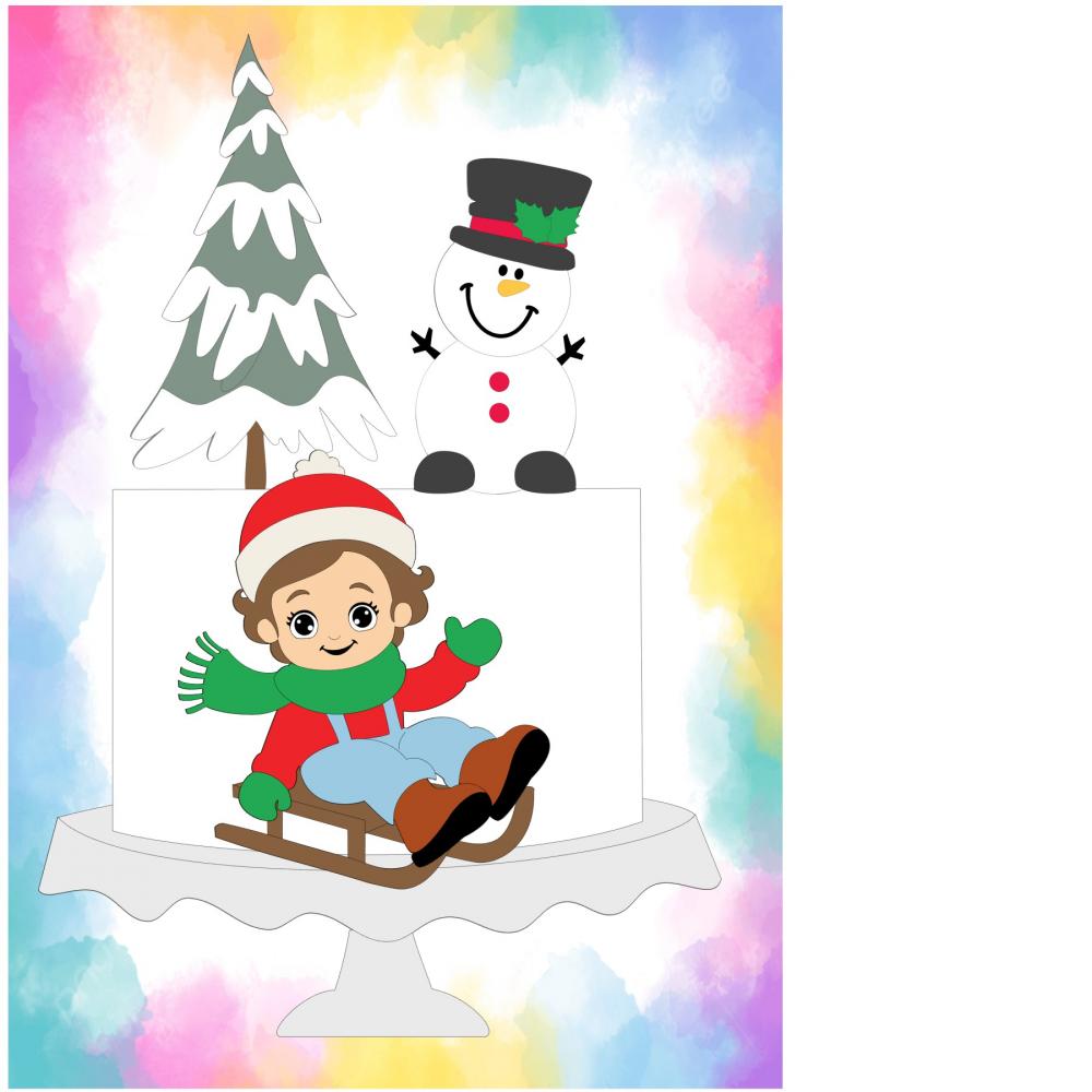 Arquivo de corte topo de bolo Natal