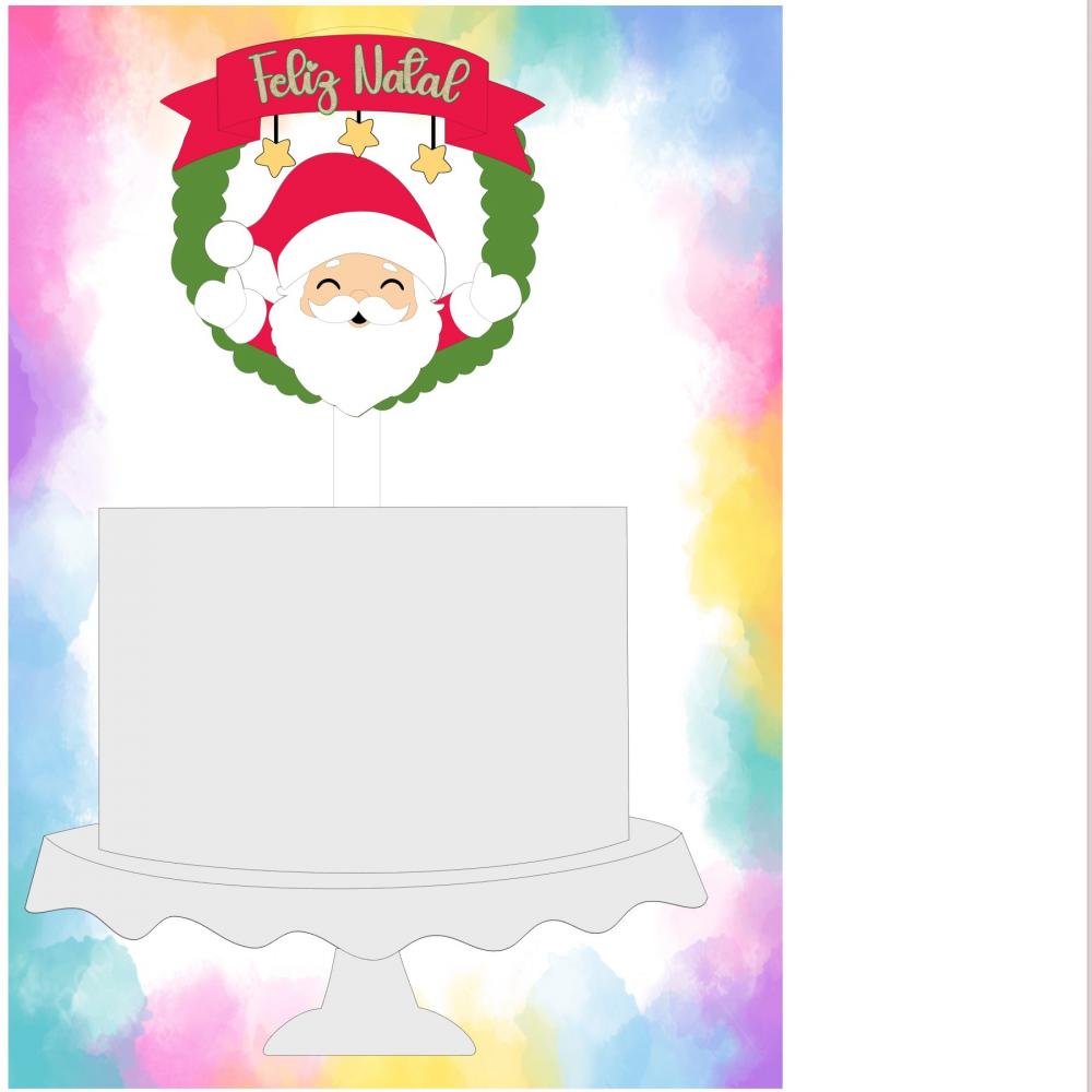 Arquivo de corte topo de bolo Natal