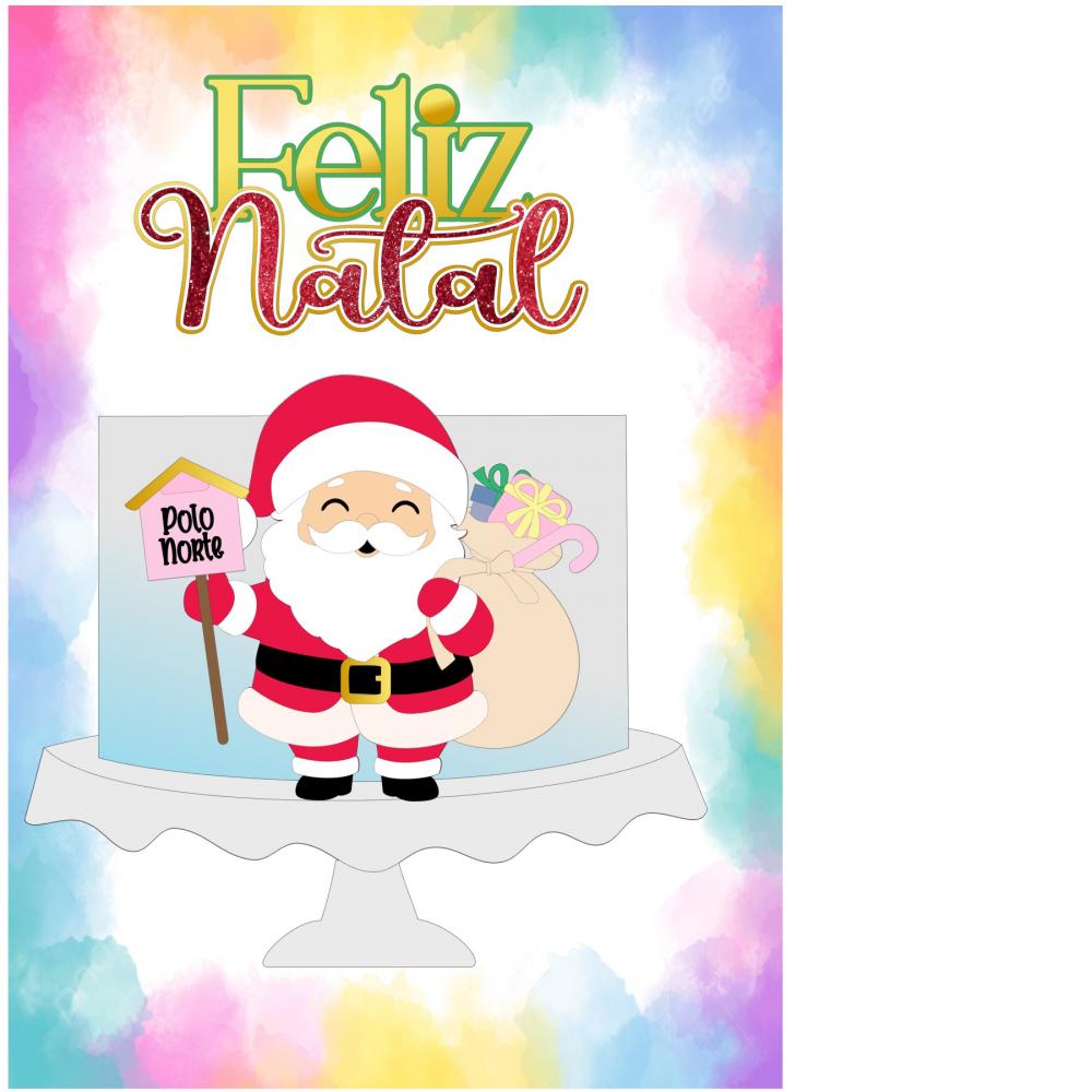 Arquivo de corte topo de bolo Natal