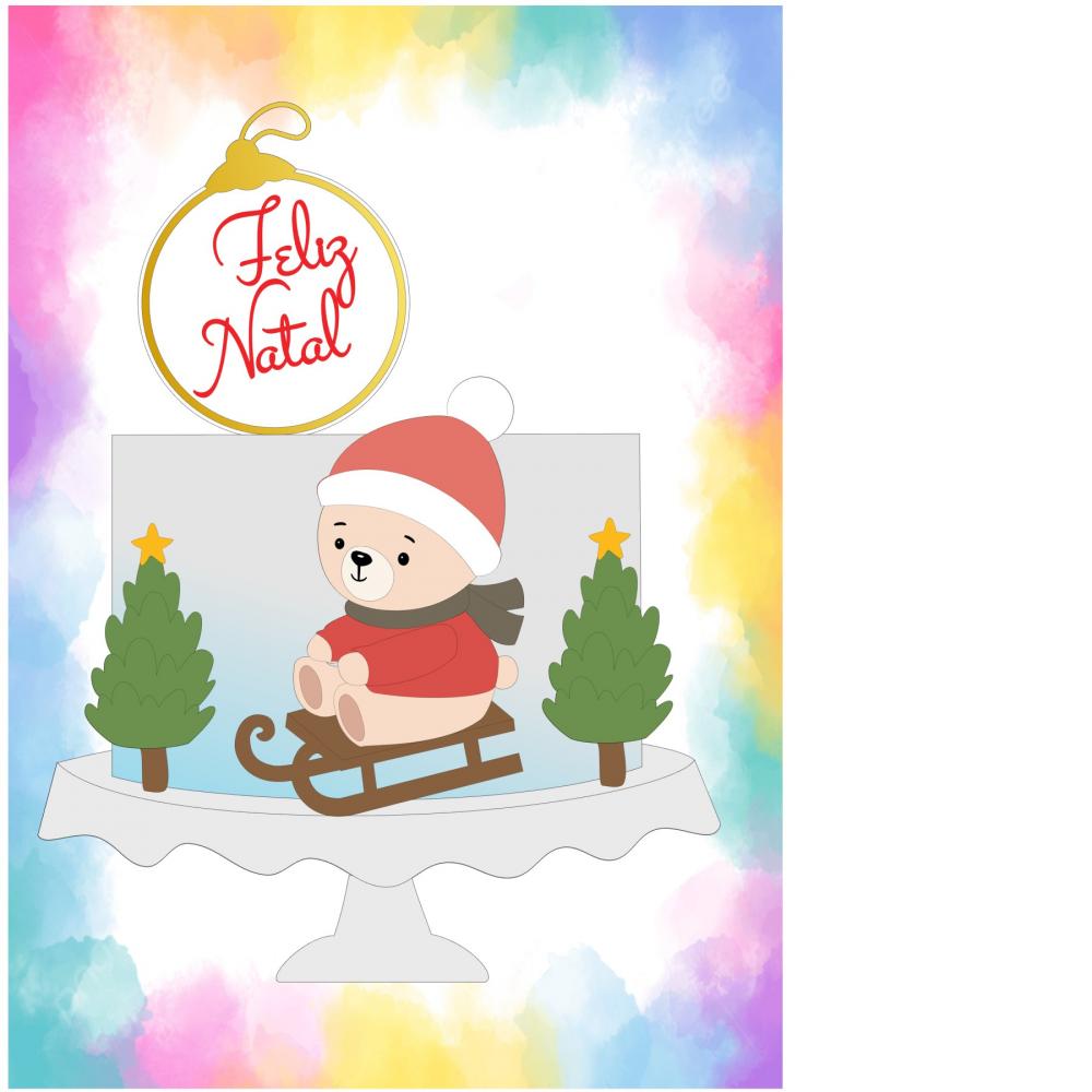 Arquivo de corte topo de bolo Natal