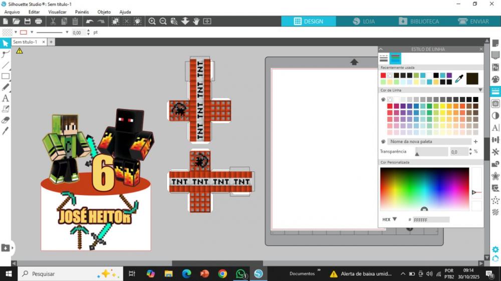 Topo de Bolo Minecraft