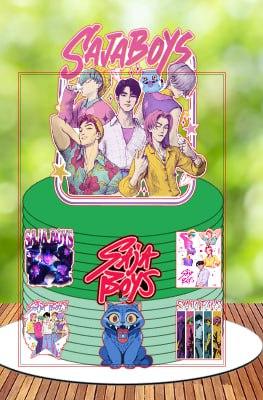 Topo de Bolo Saja Boys