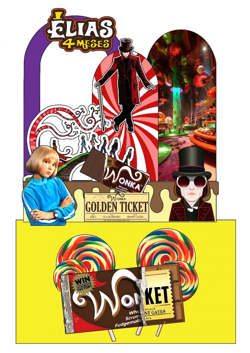 Topo de bolo Fabrica de Chocolates