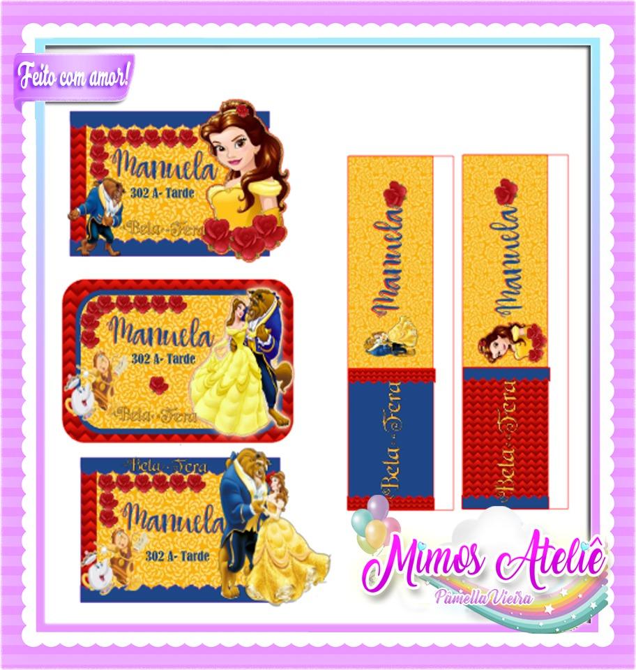 Arquivo de corte Etiqueta Escolar 3 Palavrinhas