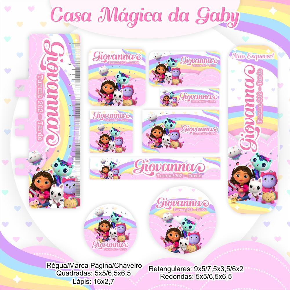 Arquivo de corte Etiqueta Escolar A Casa Magica da Gabi