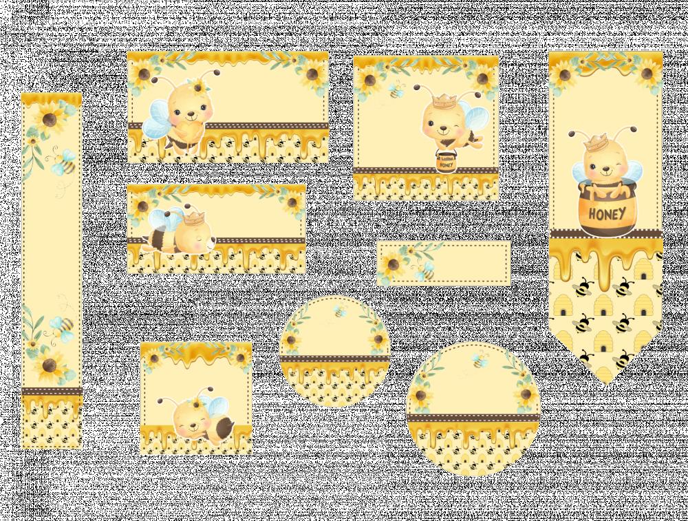 Arquivo de corte Etiqueta Escolar Abelhinha