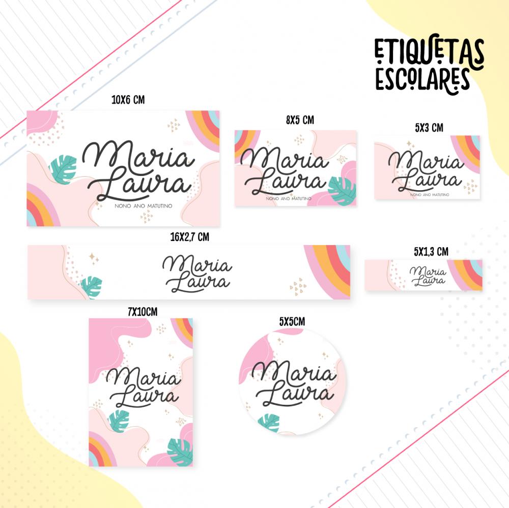 Arquivo de corte Etiqueta Escolar Neutro