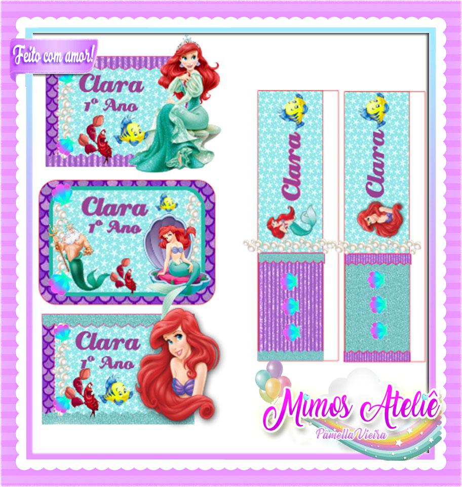 Arquivo de corte Etiqueta Escolar Ariel