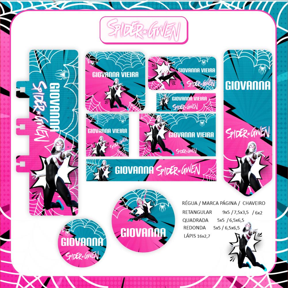 Arquivo de corte Etiqueta Escolar Aranha Fantasma