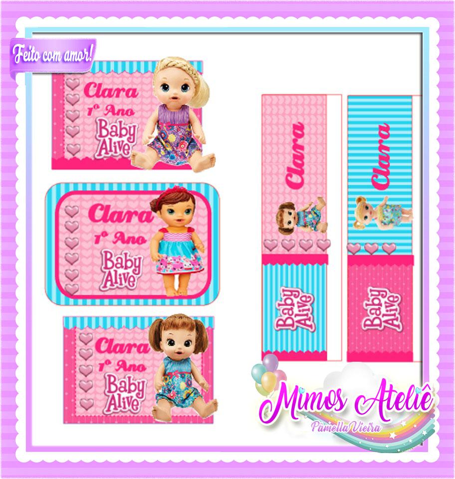 Arquivo de corte Etiqueta Escolar Baby Alive