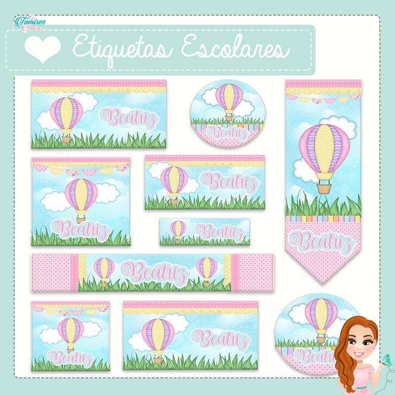 Arquivo de corte Etiqueta Escolar Balão