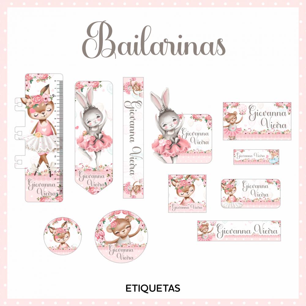 Arquivo de corte Etiqueta Escolar Bailarina