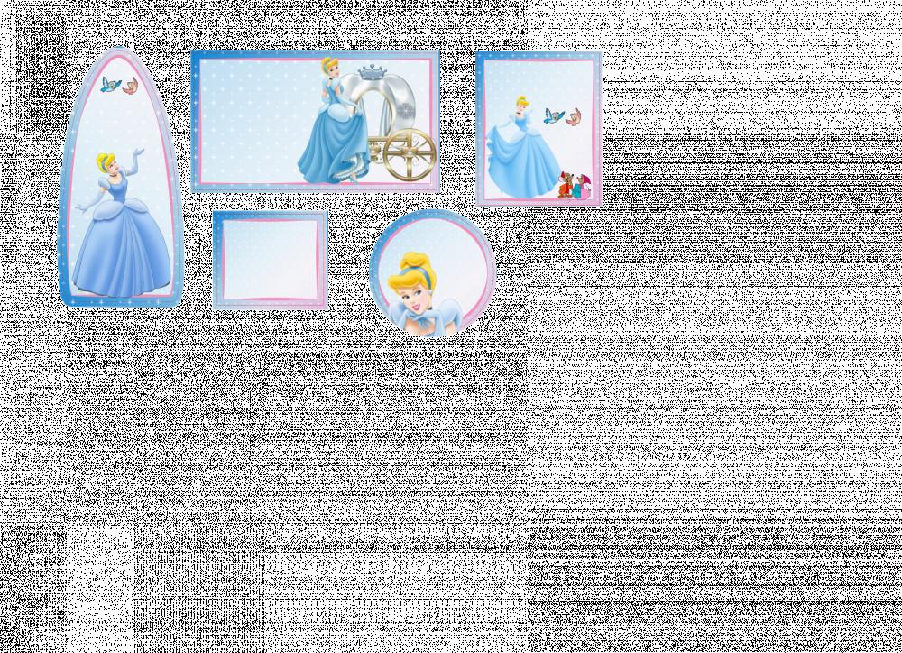 Arquivo de corte Etiqueta Escolar Cinderela