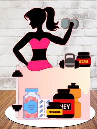 Arquivo de corte topo de bolo Academia