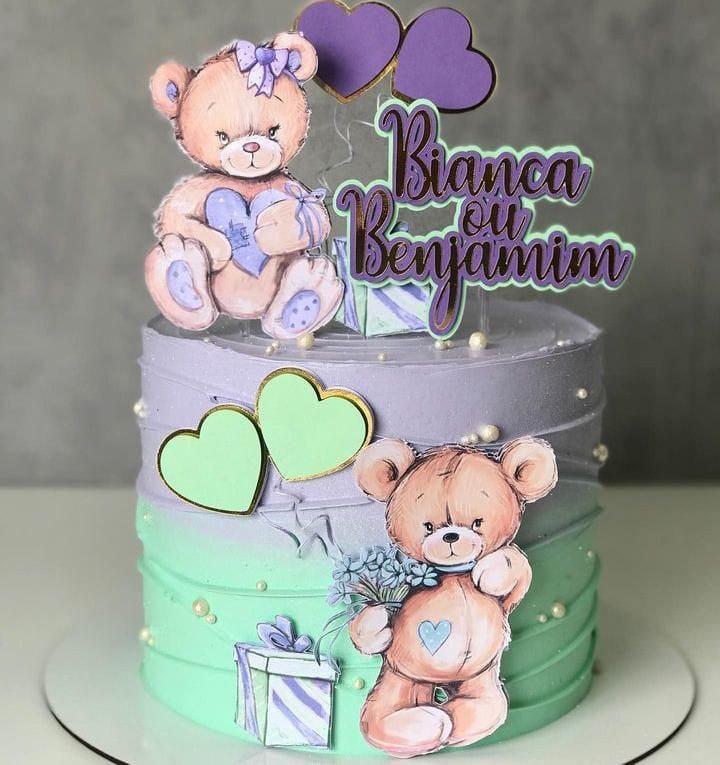 Topo de Bolo Chá revelação