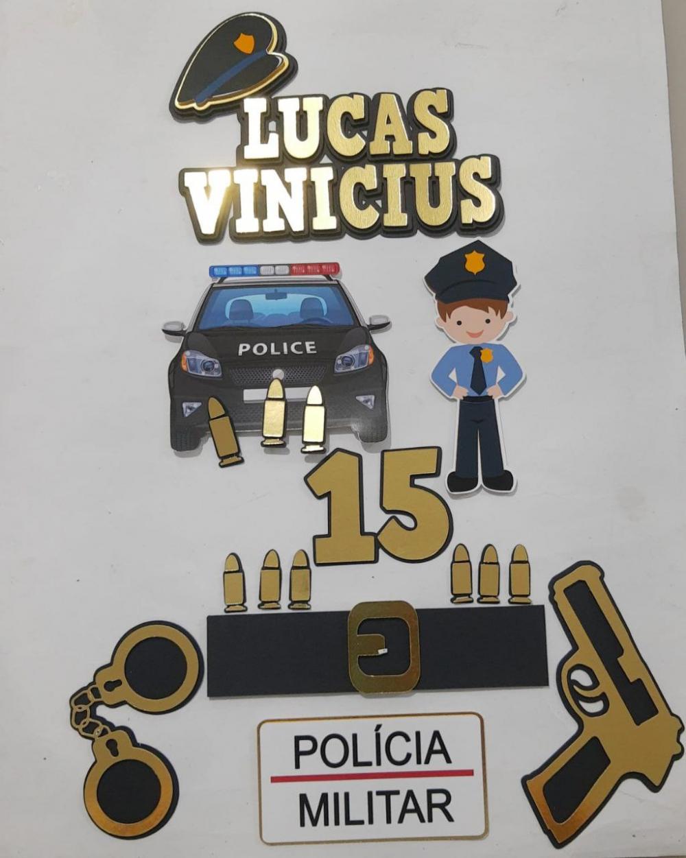 Arquivo de corte topo de bolo Policial