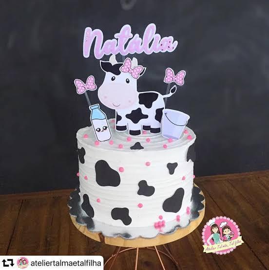 Arquivo de corte topo de bolo Vaquinha