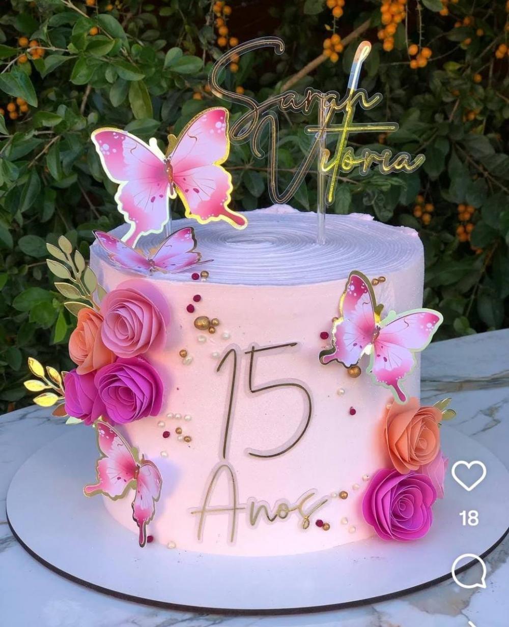 Arquivo de corte Topo de bolo Borboletas