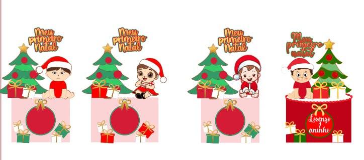 Arquivo de corte topo de bolo Natal