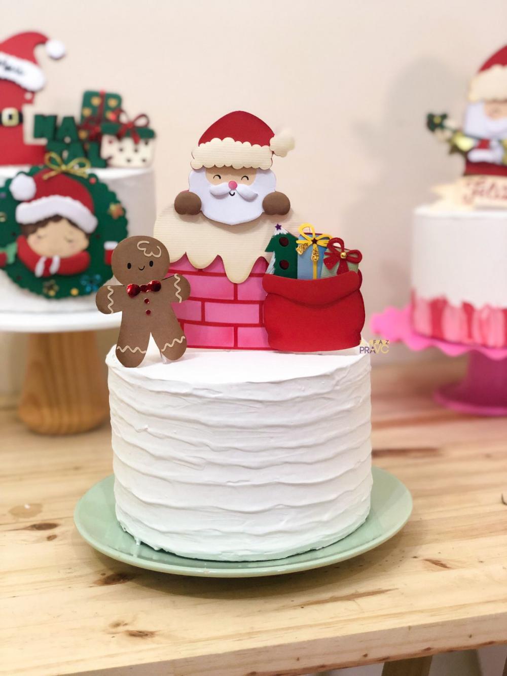 Arquivo de corte topo de bolo Natal