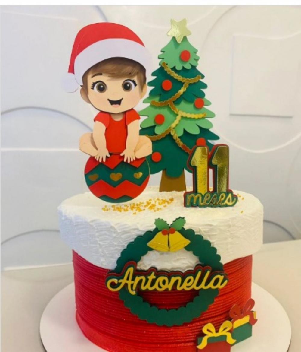 Arquivo de corte topo de bolo Natal