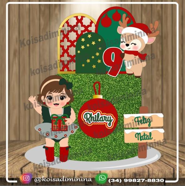 Arquivo de corte topo de bolo Natal