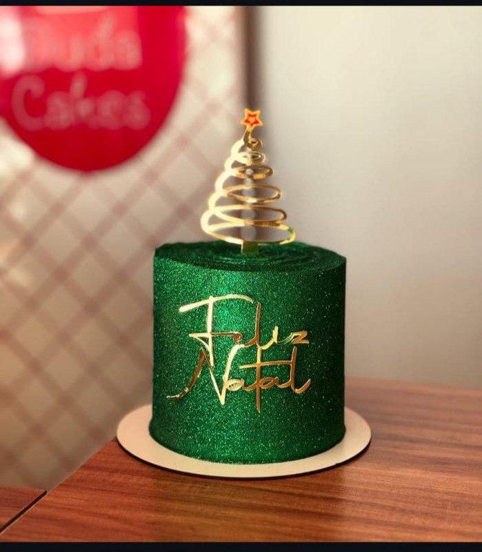 Arquivo de corte topo de bolo Natal