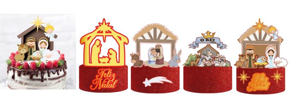 Arquivo de corte topo de bolo Natal