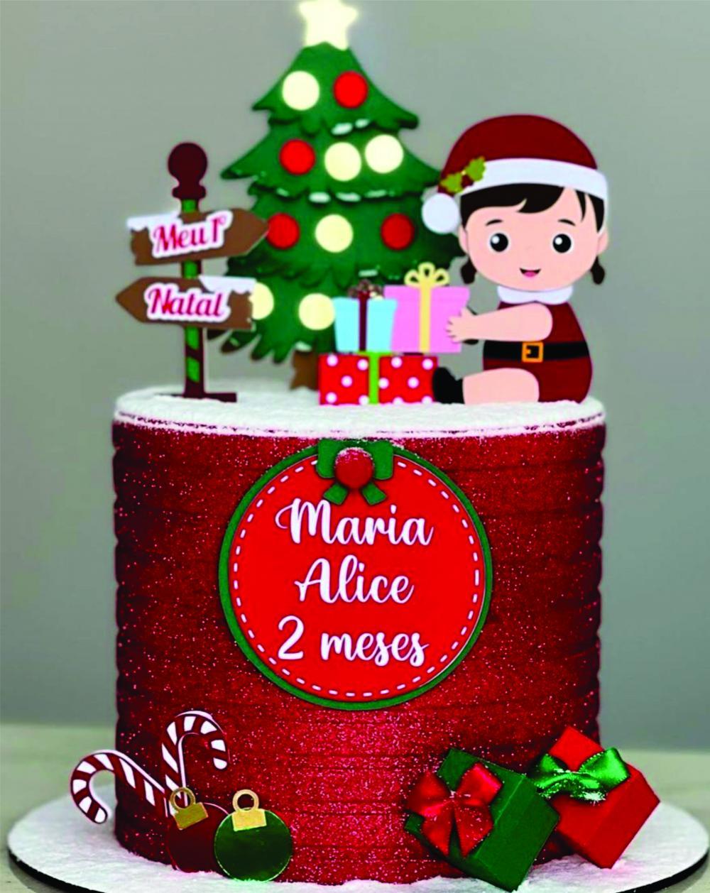 Arquivo de corte topo de bolo Natal