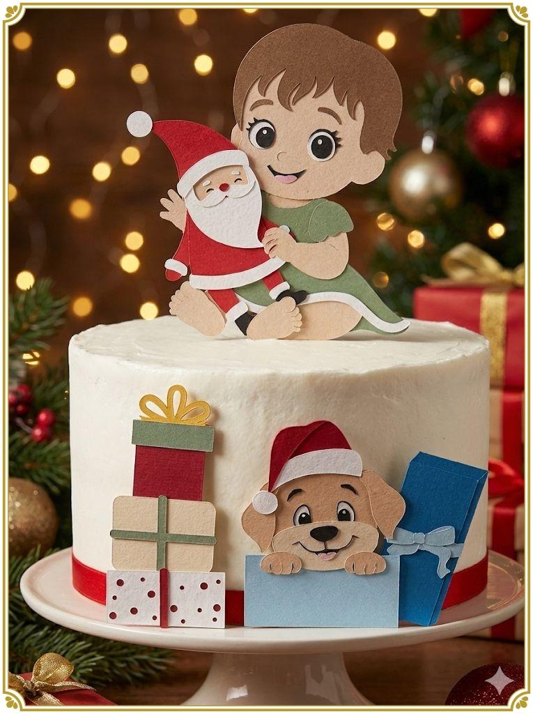 Arquivo de corte topo de bolo Natal