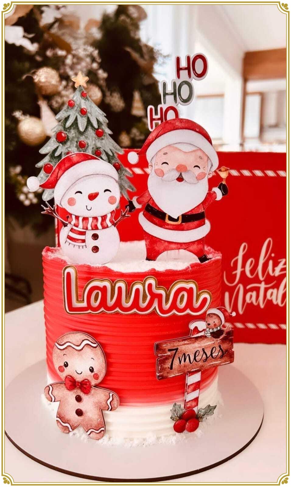 Arquivo de corte topo de bolo Natal