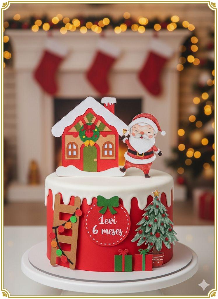 Arquivo de corte topo de bolo Natal