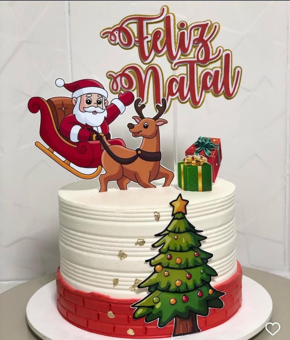 Arquivo de corte topo de bolo Natal