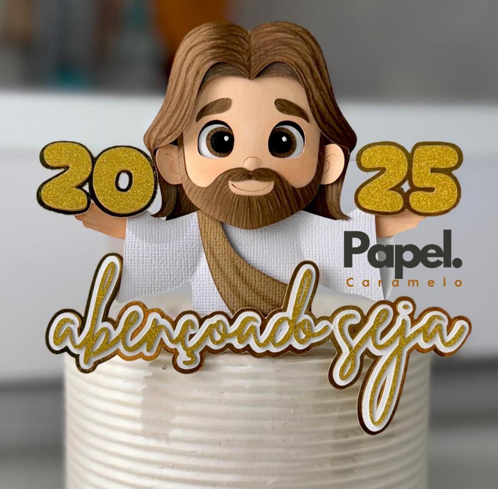 Arquivo de corte topo de bolo ano novo