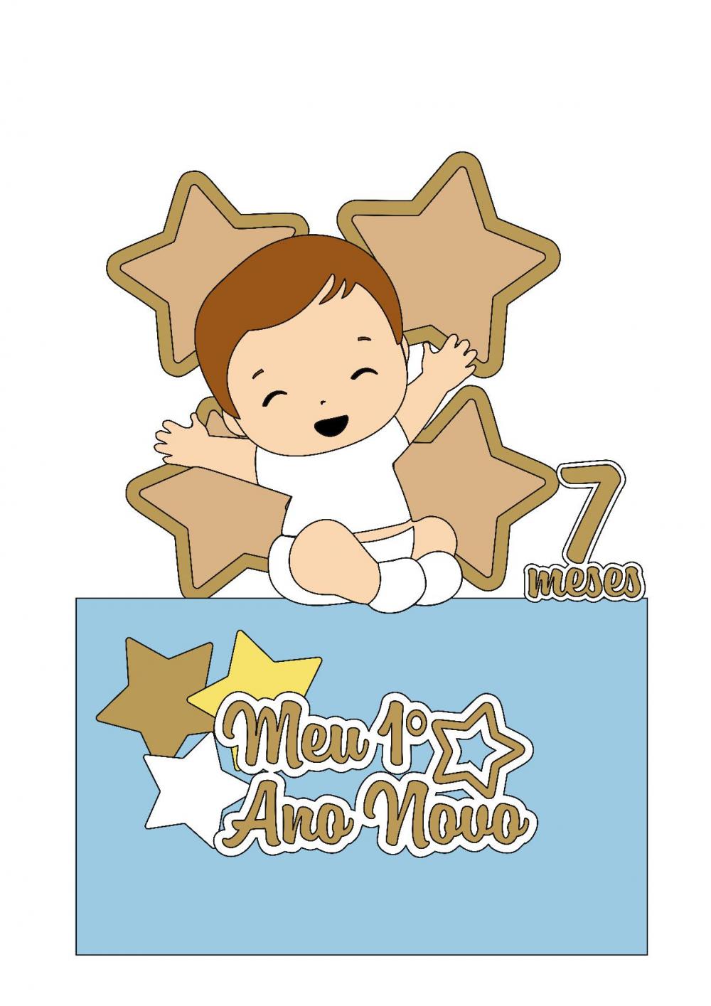 Arquivo de corte topo de bolo ano novo