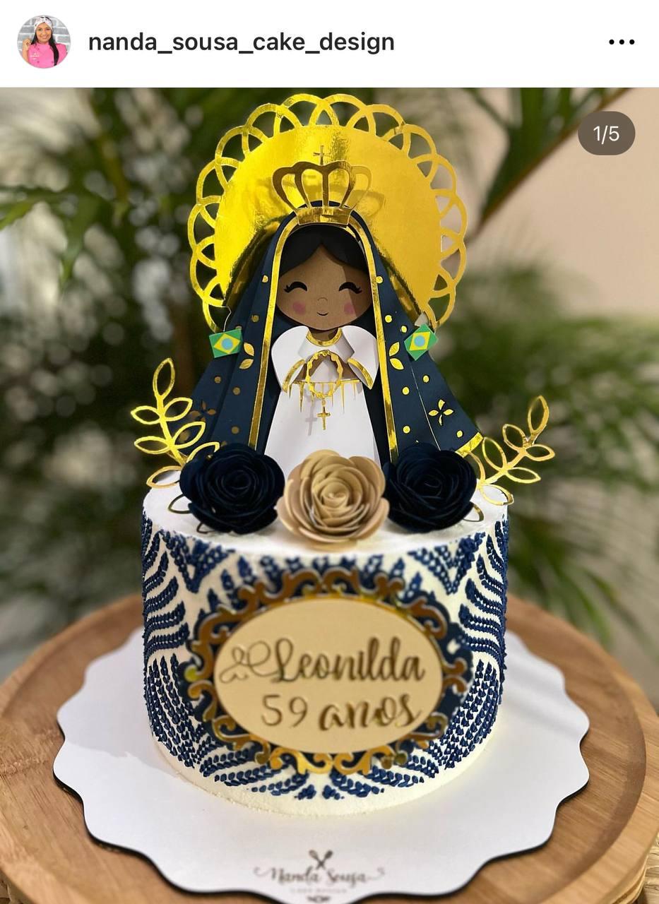 Arquivo de corte topo de bolo Nossa Senhora Aparecida