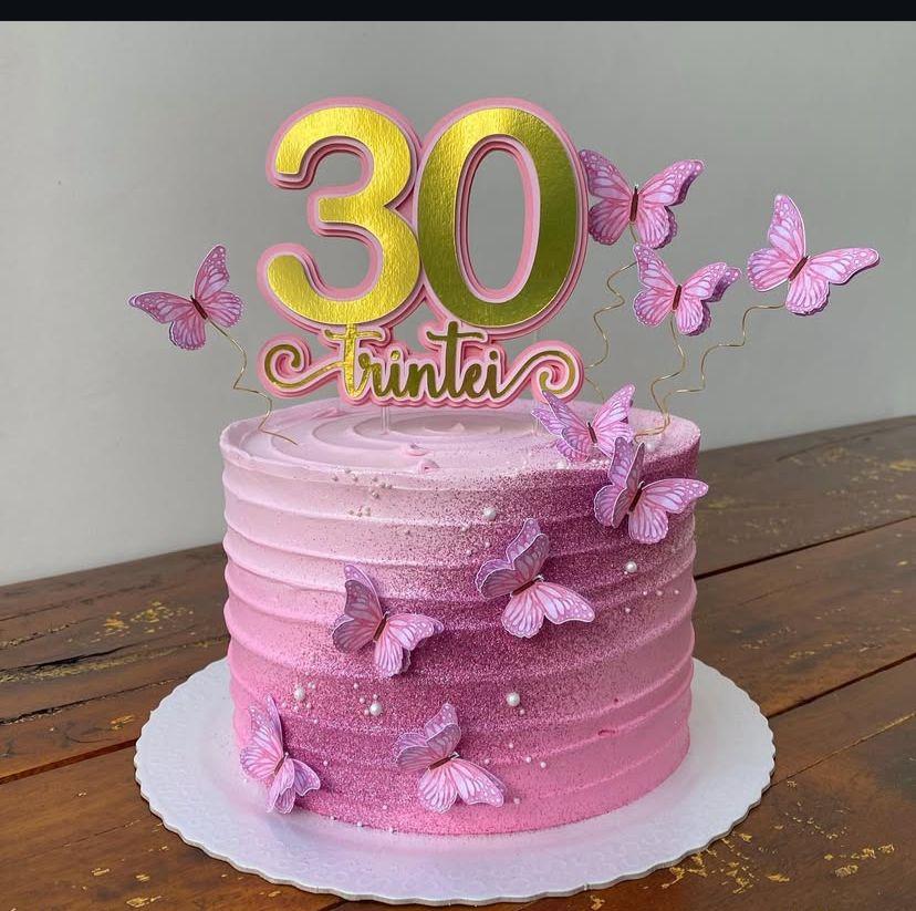 Arquivo de corte Topo de bolo Borboletas